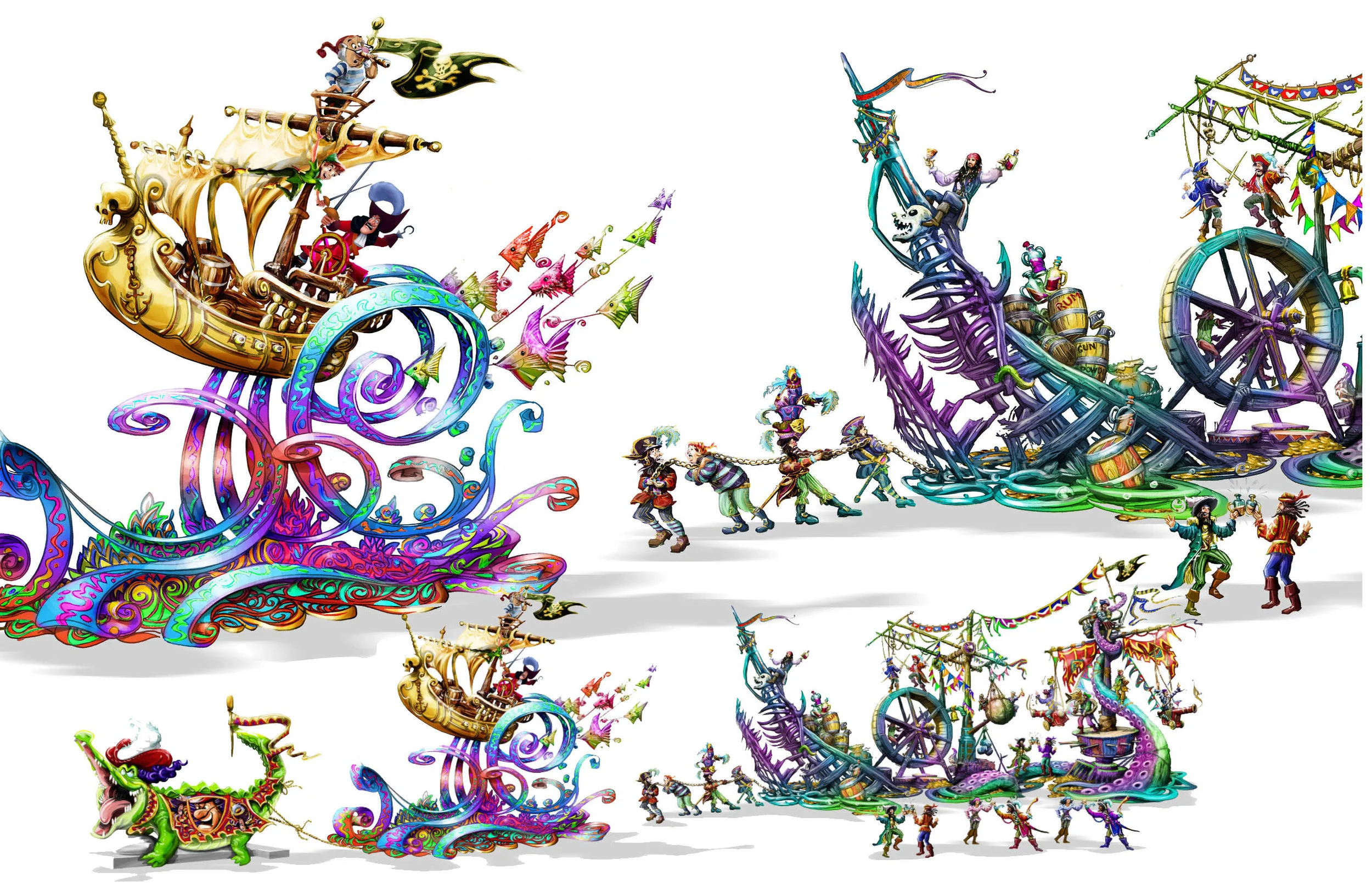 Disney Shanghai Captain Hook &amp; Pirates parade