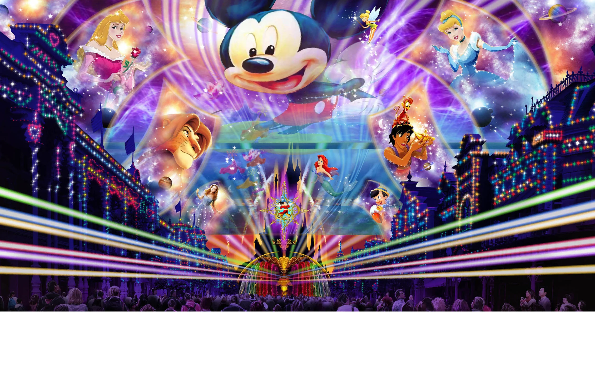 Disneyland main street projection spectacular