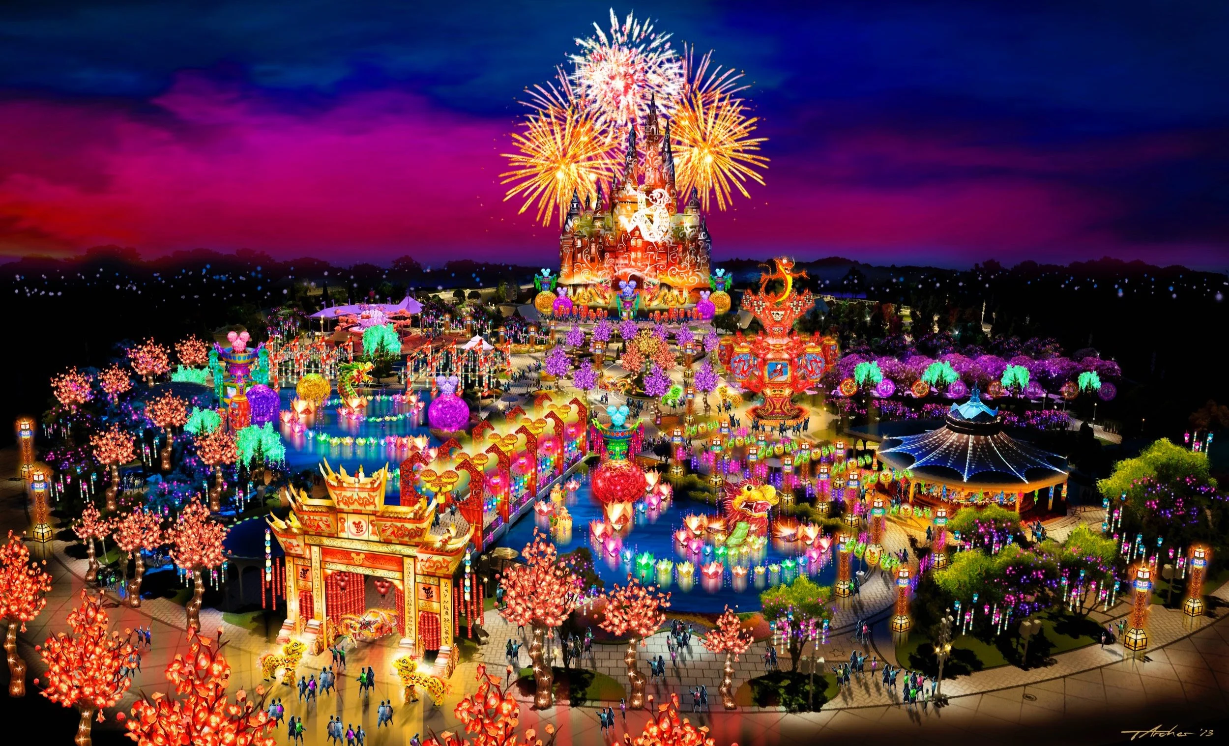 Disney Shanghai New Years Lantern Show