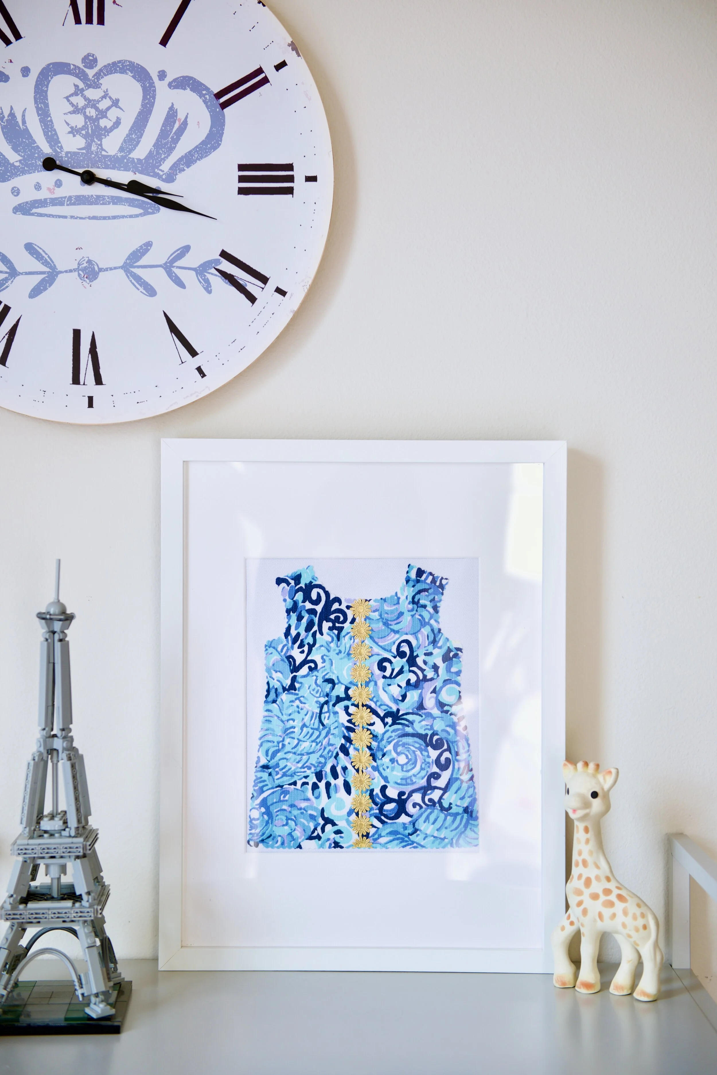 Lilly Dress Pattern Unframed Wall Art