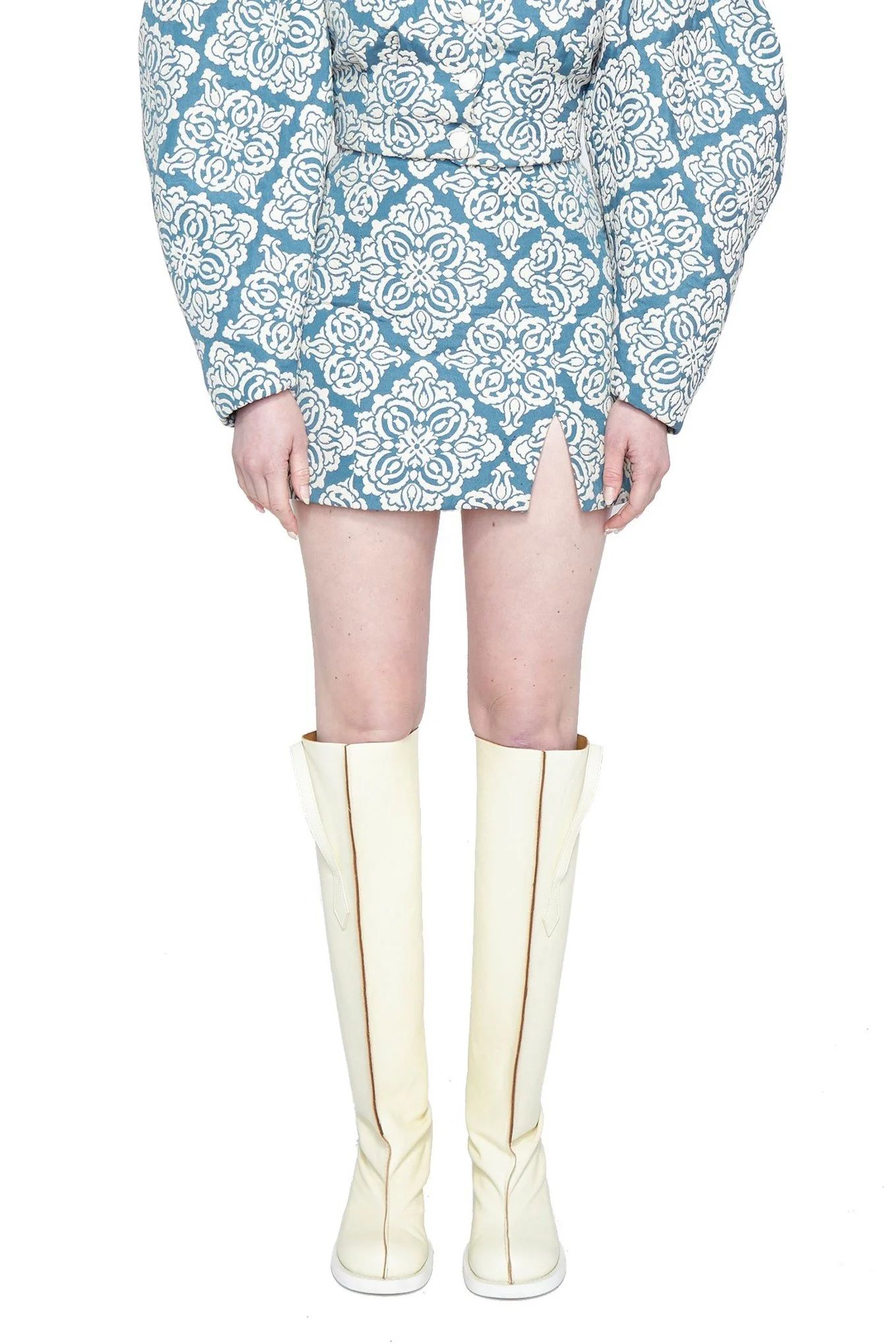 Dena Skirt Blue Jacquard