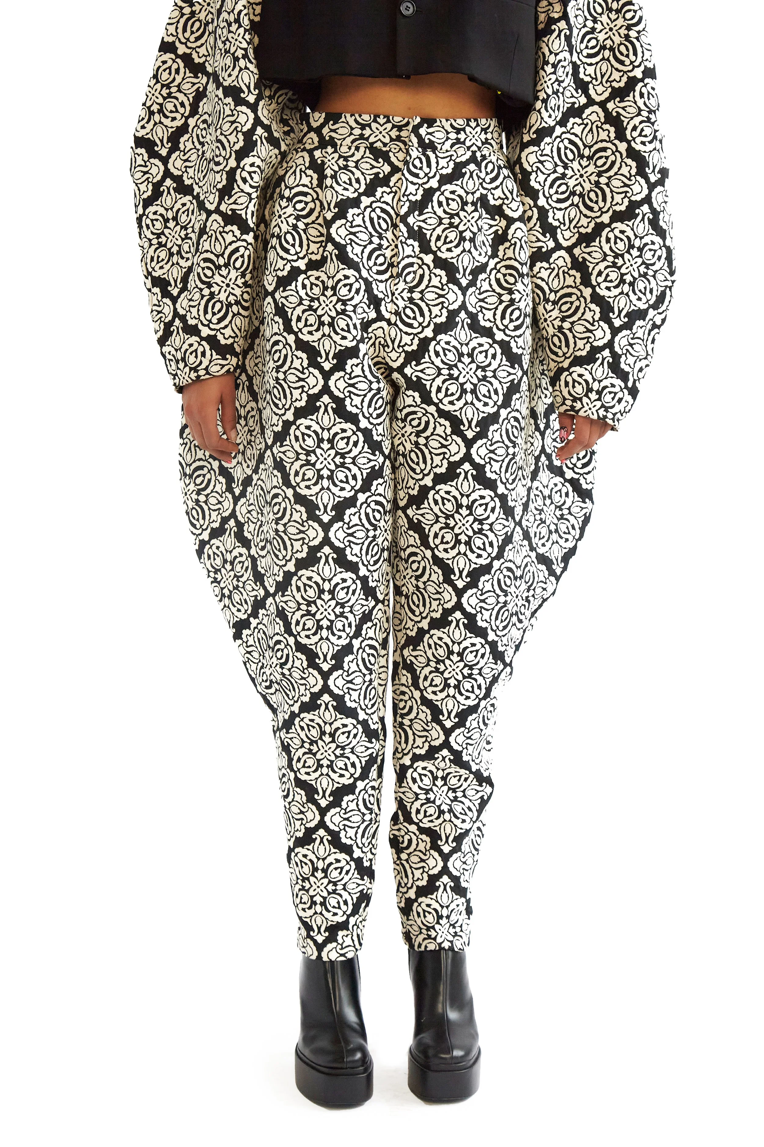 Dorian Pants Jacquard Black