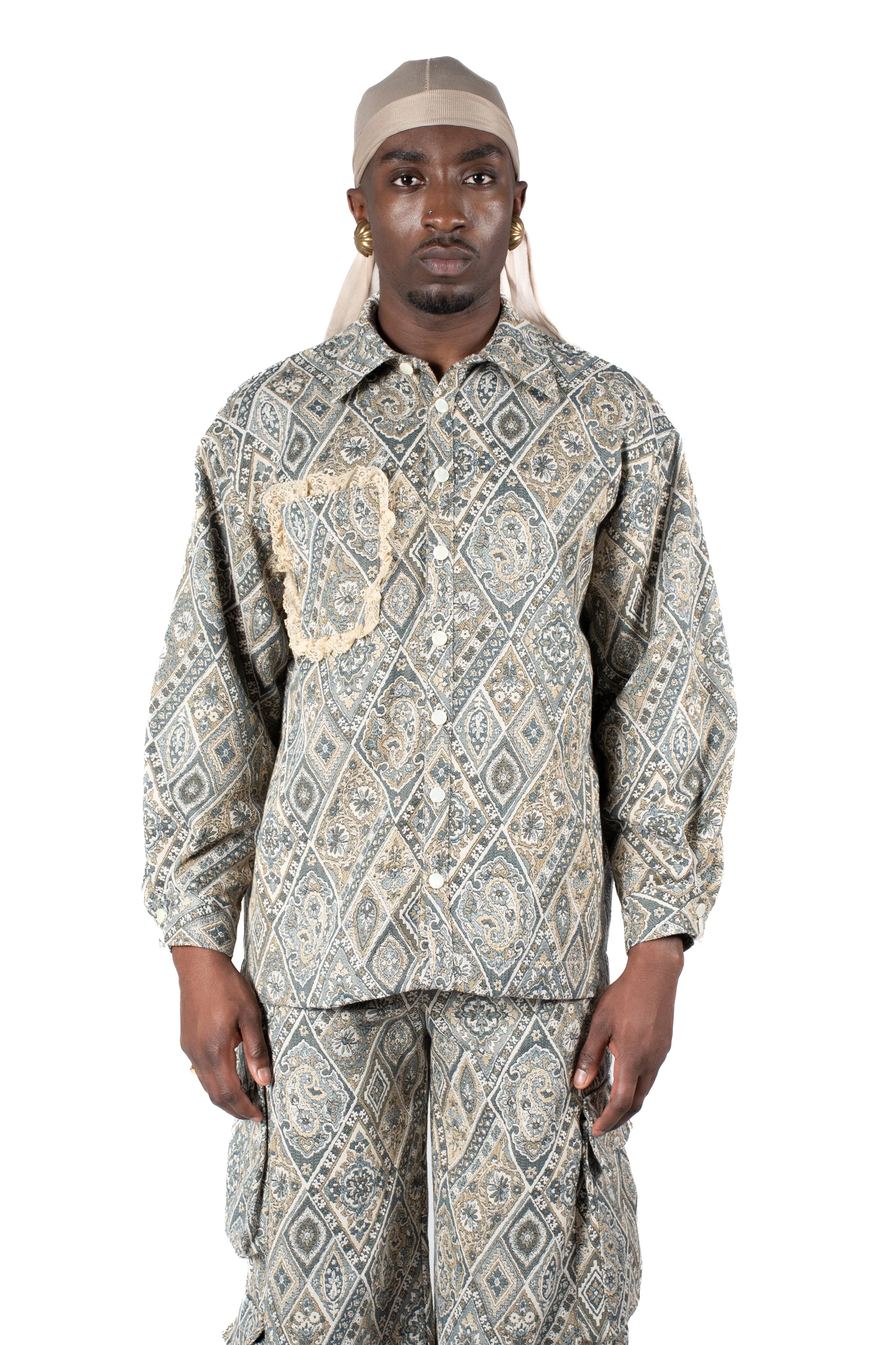 Julien Shirt Long Sleeve Jacquard Ghom