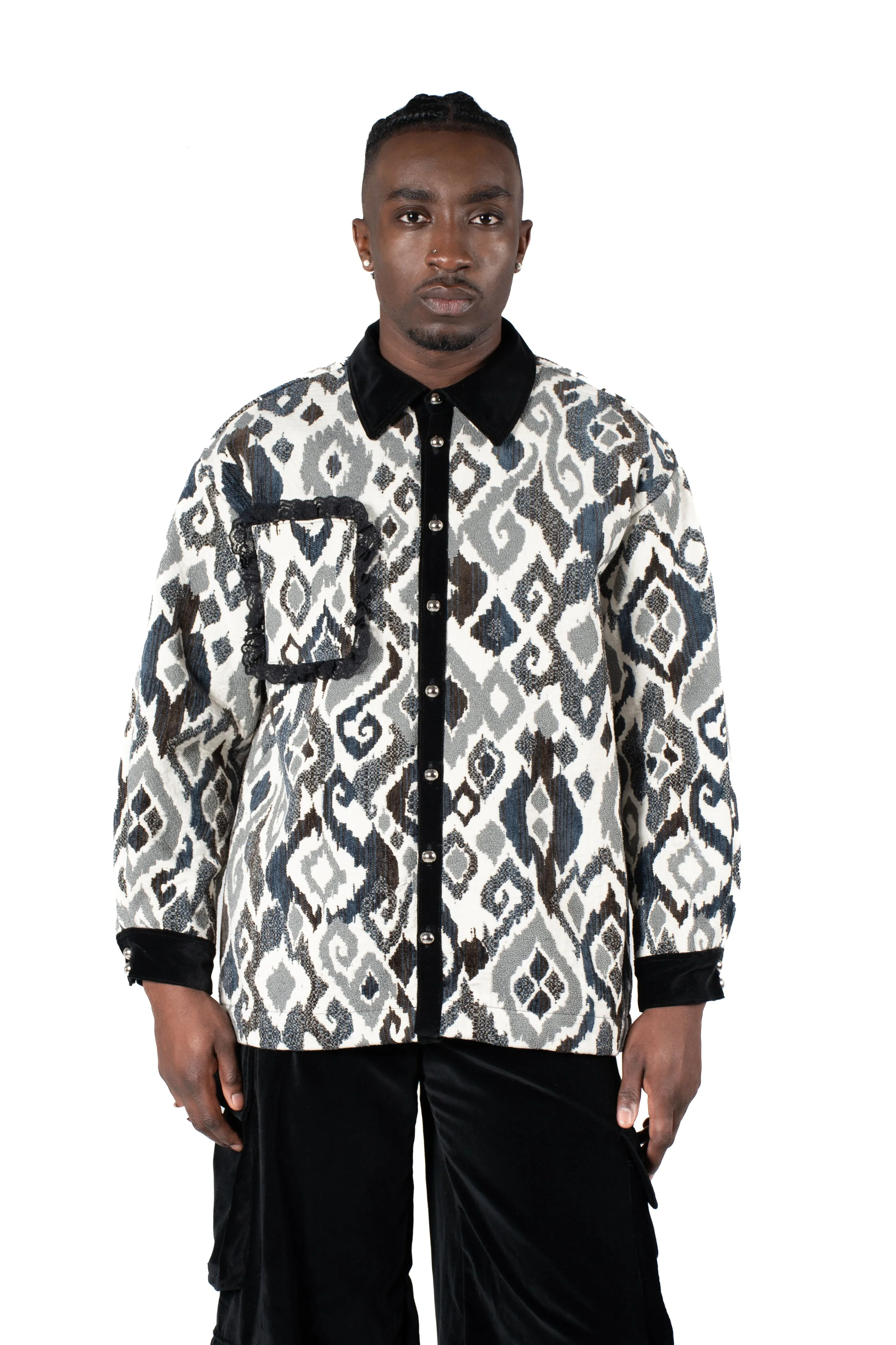 Julien Shirt Jacquard Navy