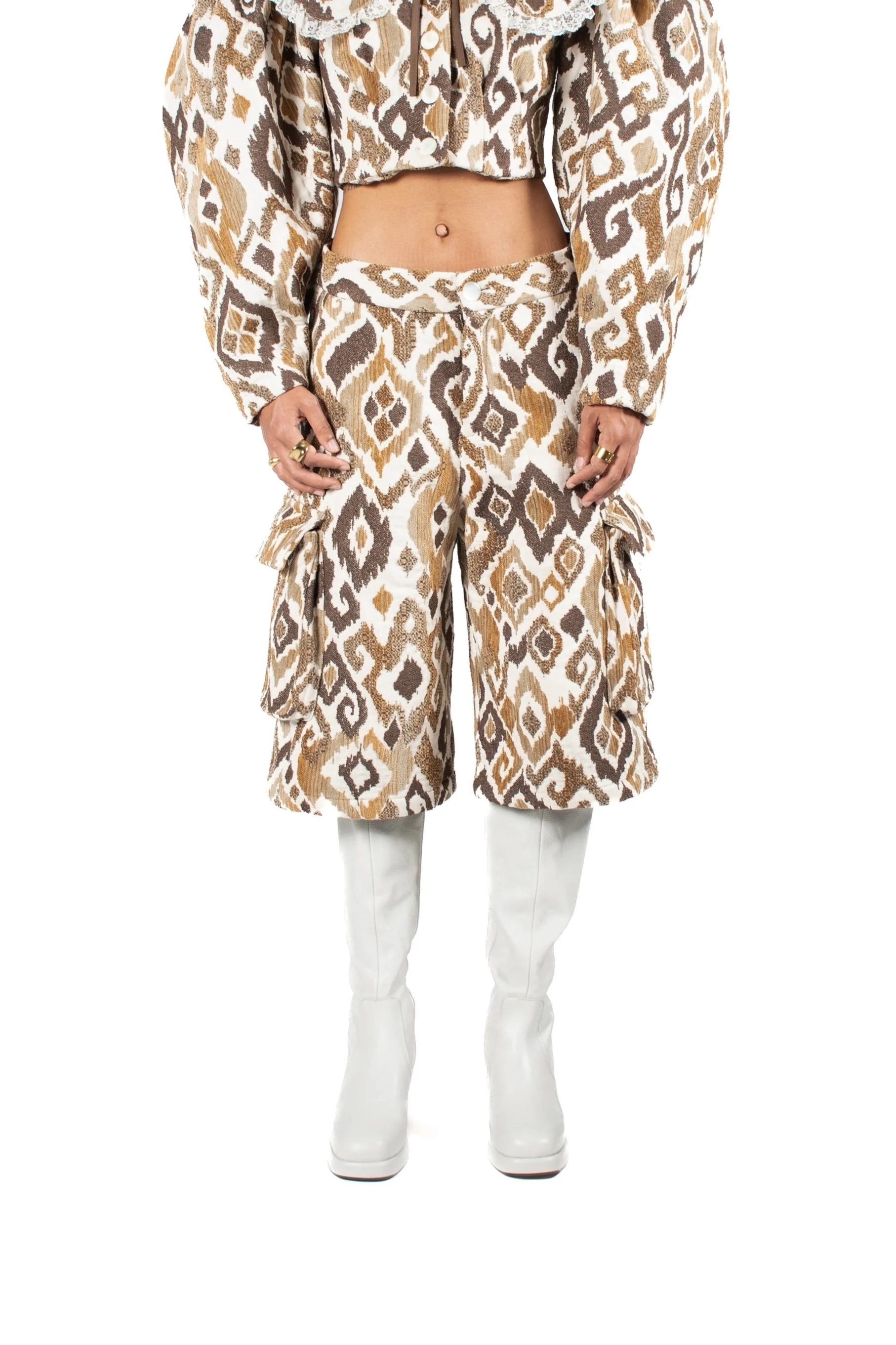 Jayden Shorts Jacquard Brown