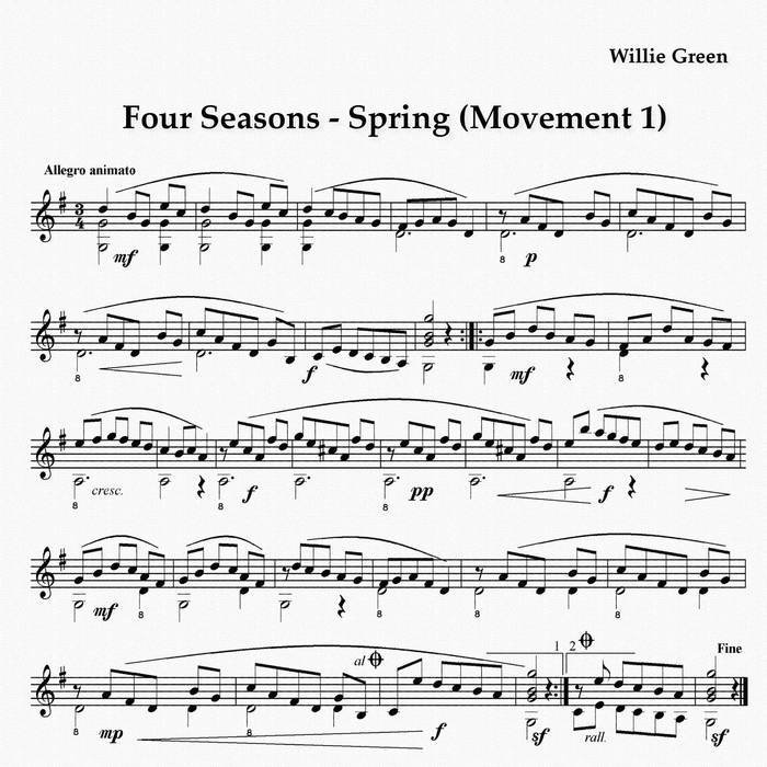 Willie Green - Four Seasons - Spring (Movement 1)