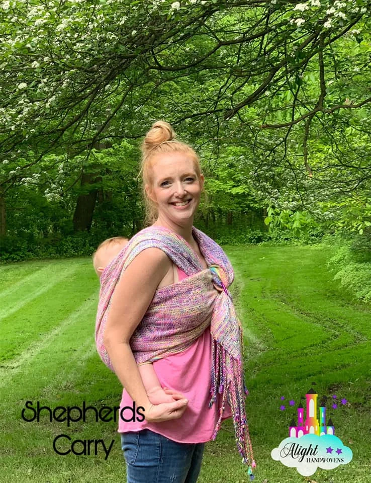 Woven wraps have a little more of a practice and learning curve, but once you are comfortable wrapping in various ways, you have so many options! Even tandem carrying for very experienced wrappers. Woven wraps are different from the stretchy wraps commonly recommended for babies (and woven wraps are more breathable)