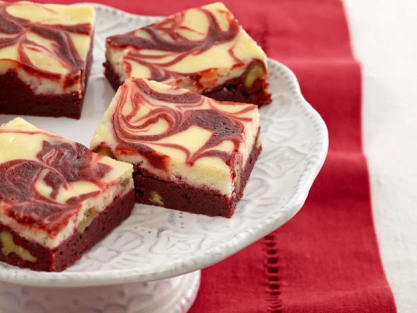 Royal Red Velvet Cream Cheese Swirl Brownies.