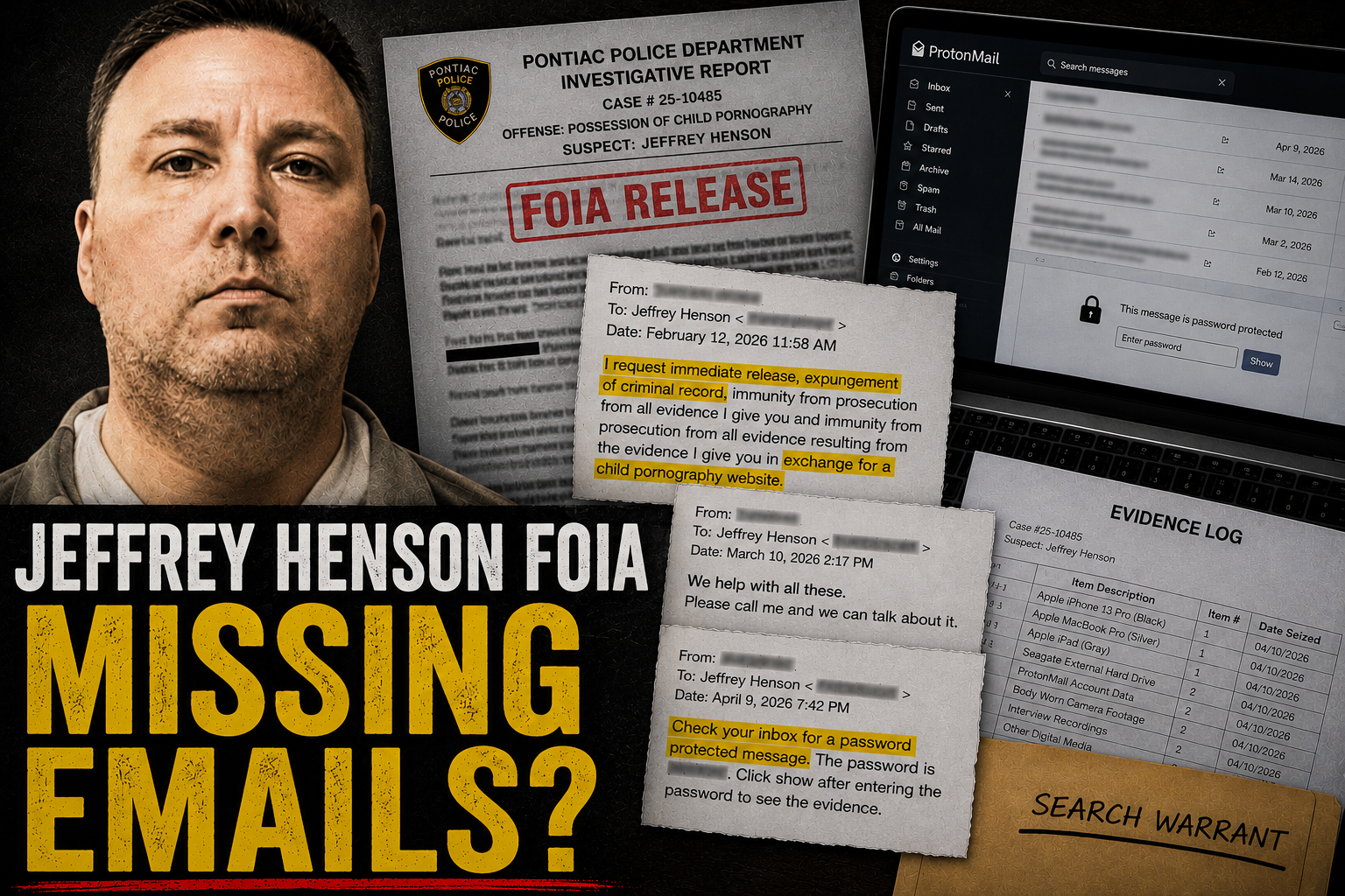 Inside the Jeffrey Henson FOIA Report: Missing Emails &amp; Child Exploitation Allegations
