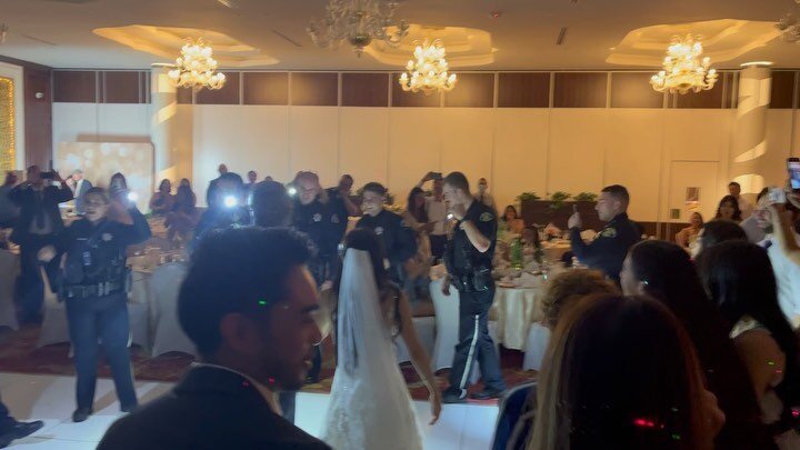 When you&rsquo;re getting down at your wedding and suddenly a dozen police officers bust in!  The only problem&hellip; It was time to throw down on the dance floor!  That&rsquo;s  #SofaKingAwesome