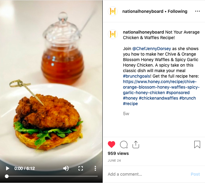 National Honey Board IGTV 