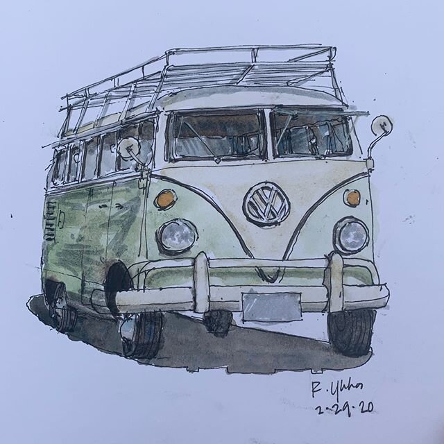 Beautiful sketch by @ruthyuhas. This talented lady did it in a couple minutes, in the middle of the crowd 👏🏻🙏🏻🙌🏻👌🏼 #airmighty #vwlifestyle #vwlovers #vwlove #vwsociety #vwcommunity #classicvw #vwscene #vwlife #splitbus #vbudlove #vwbusner #vw