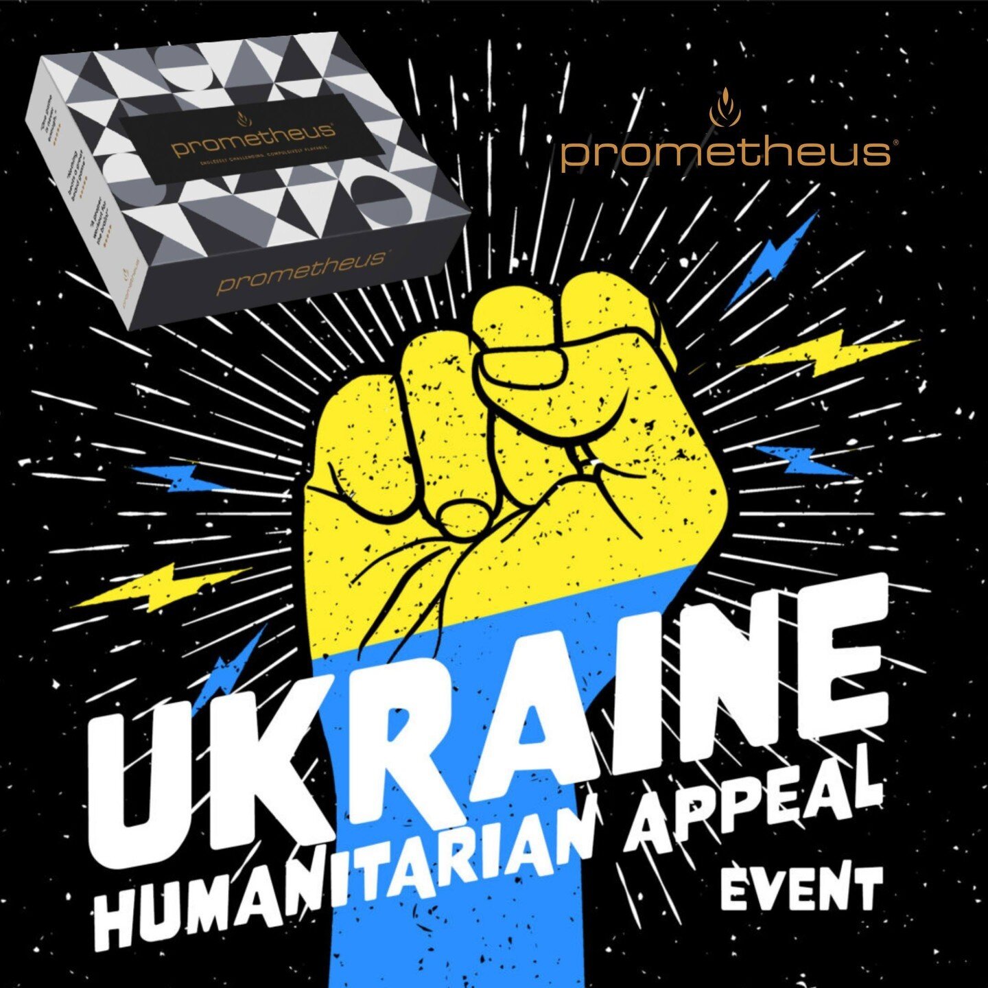 Ukraine Humanitarian Appeal Event at the Cheese and Grain, Frome on the 30th of April.

Prometheus will now be supporting this event, instead of our Board Game Event on the 11th of April. To help fundraise for the people of Ukraine, Prometheus will b