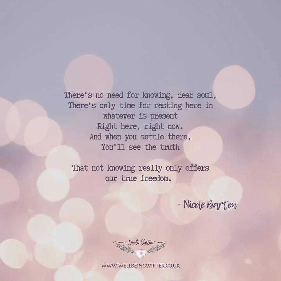 Surrendering to Not Knowing