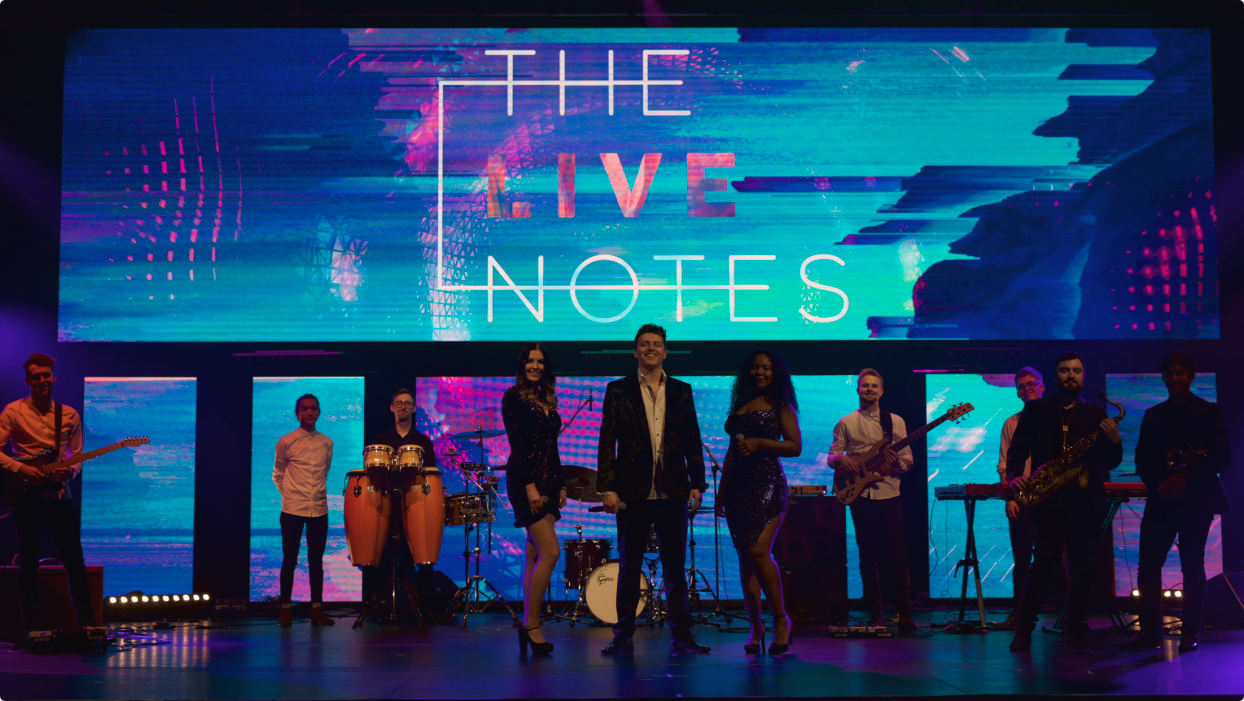 The Live Notes full band on stage