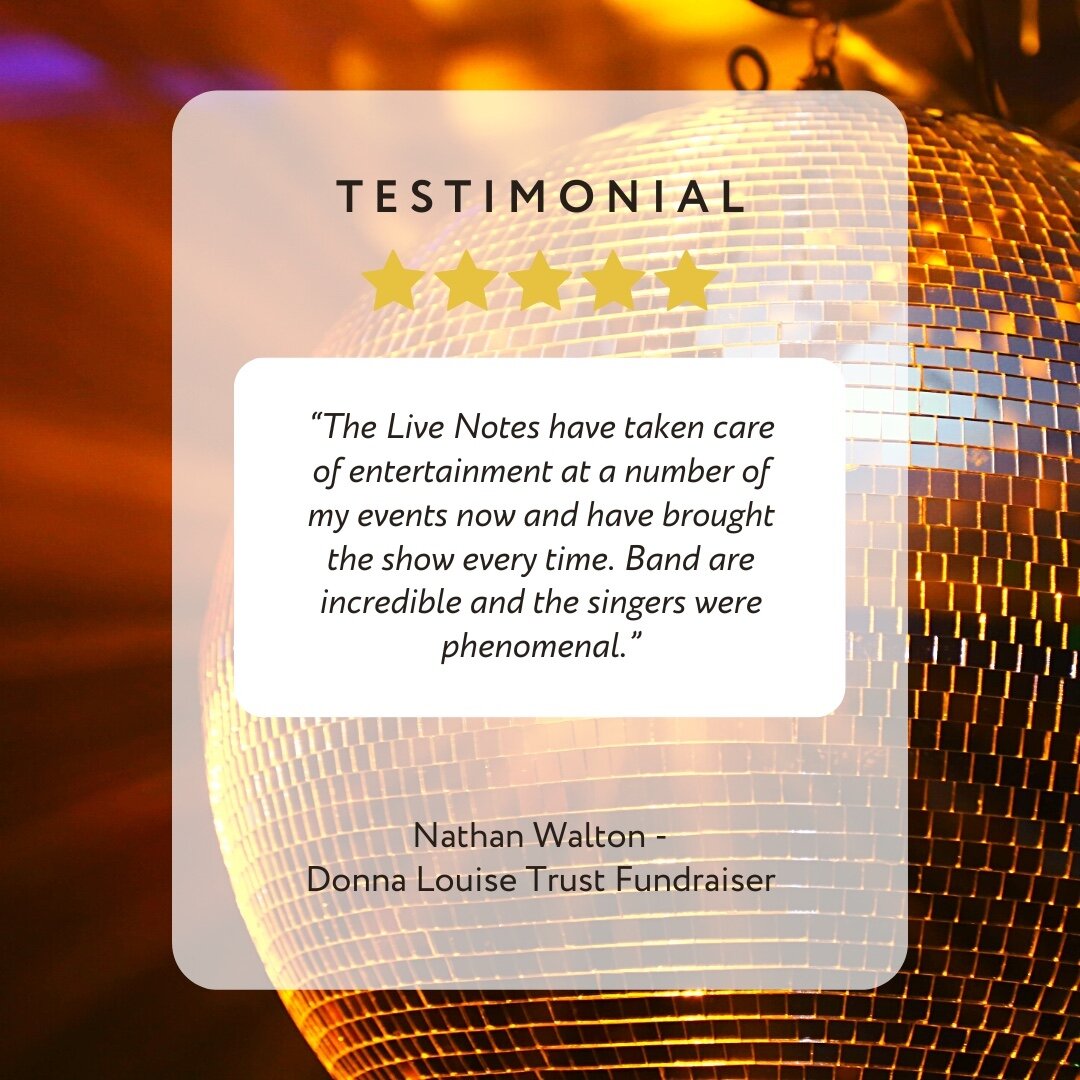 Thank you Nathan for this great review! #testimonial #smallbusiness
.
.
.
.
.
#weddingmusic #partyplanner #eventplanning #corporateevents #eventing #coverband #weddingplanning #weddingcollection #weddingdj #weddingday #weddingentertainment #weddingba