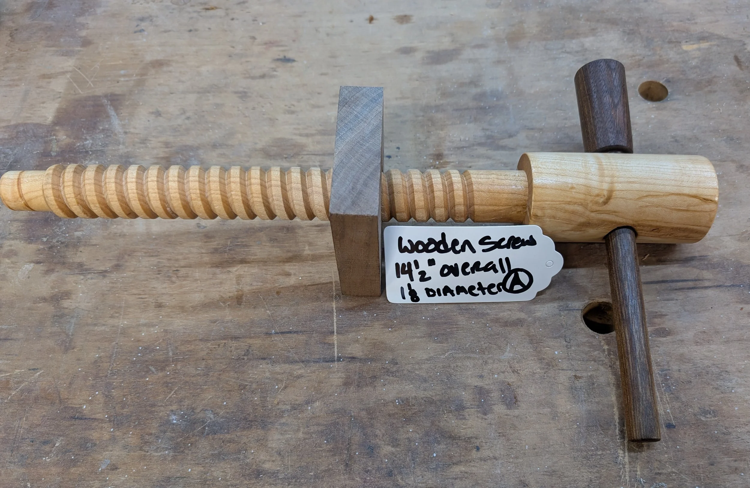 1 1/8" Diameter Maple screw