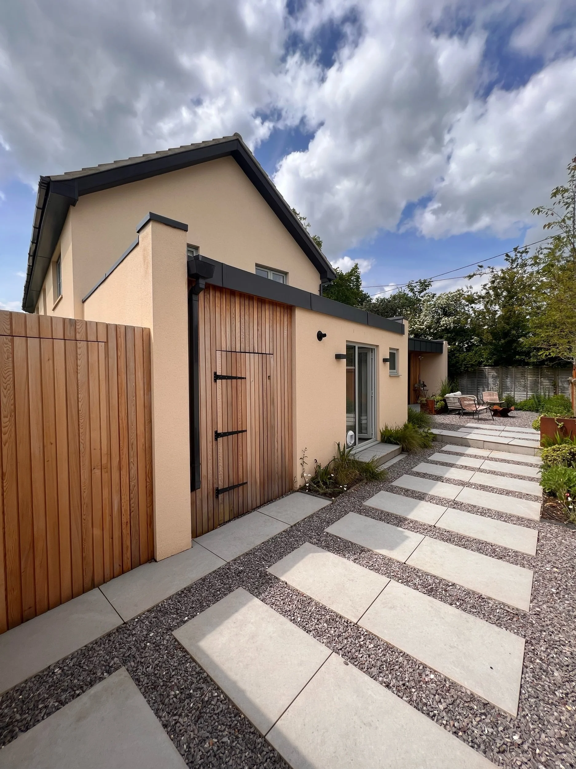 Rendered and clad extension 