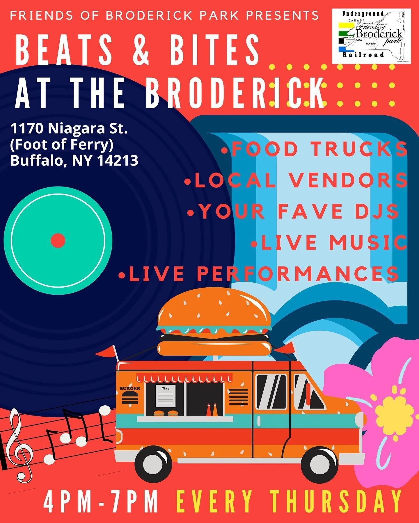 We are so excited to be apart of &ldquo;Beats and Bites&rdquo; at the foot of ferry tonight 4-7pm! Clear skies and live music! 🎶 ☀️