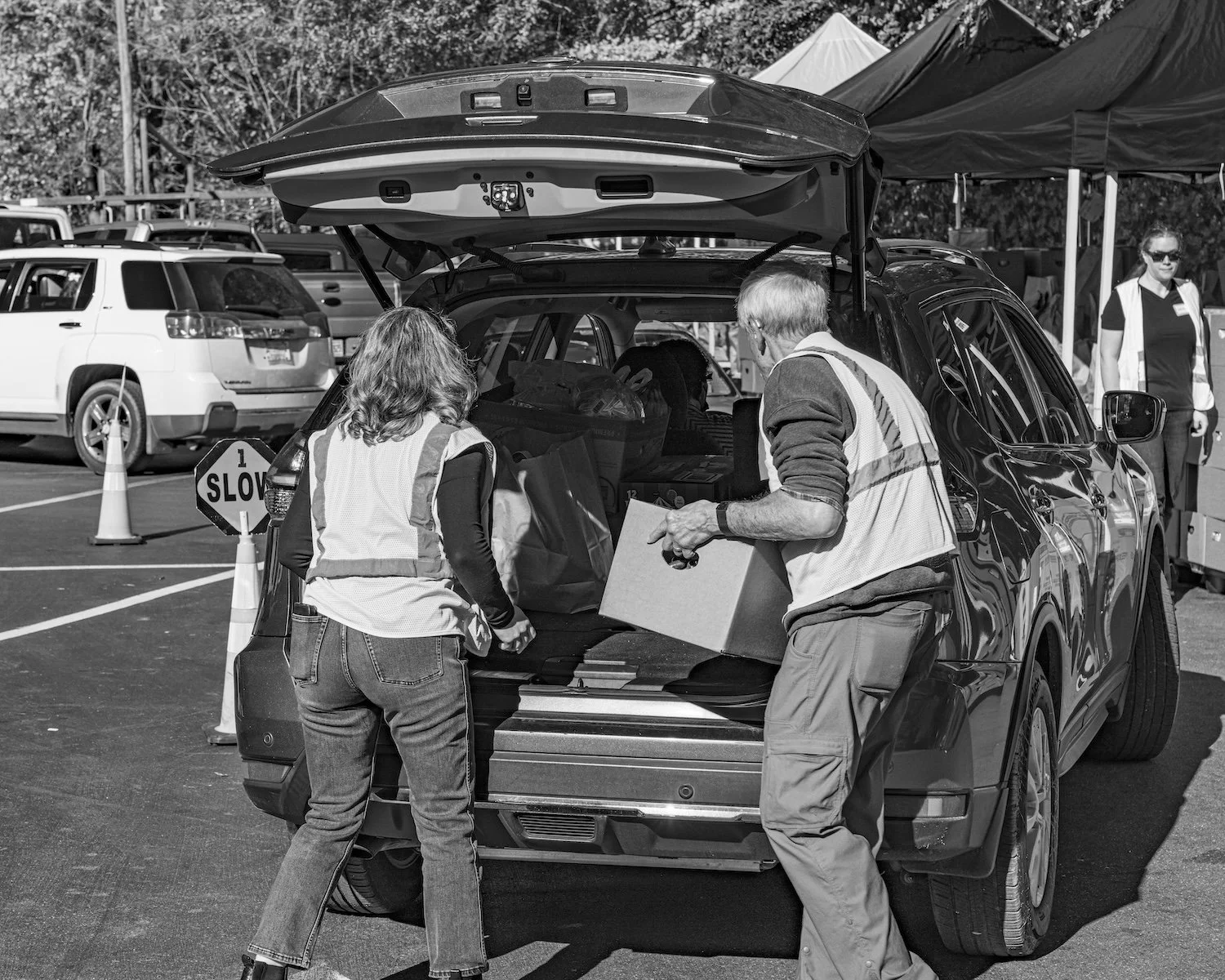 Packing up cars