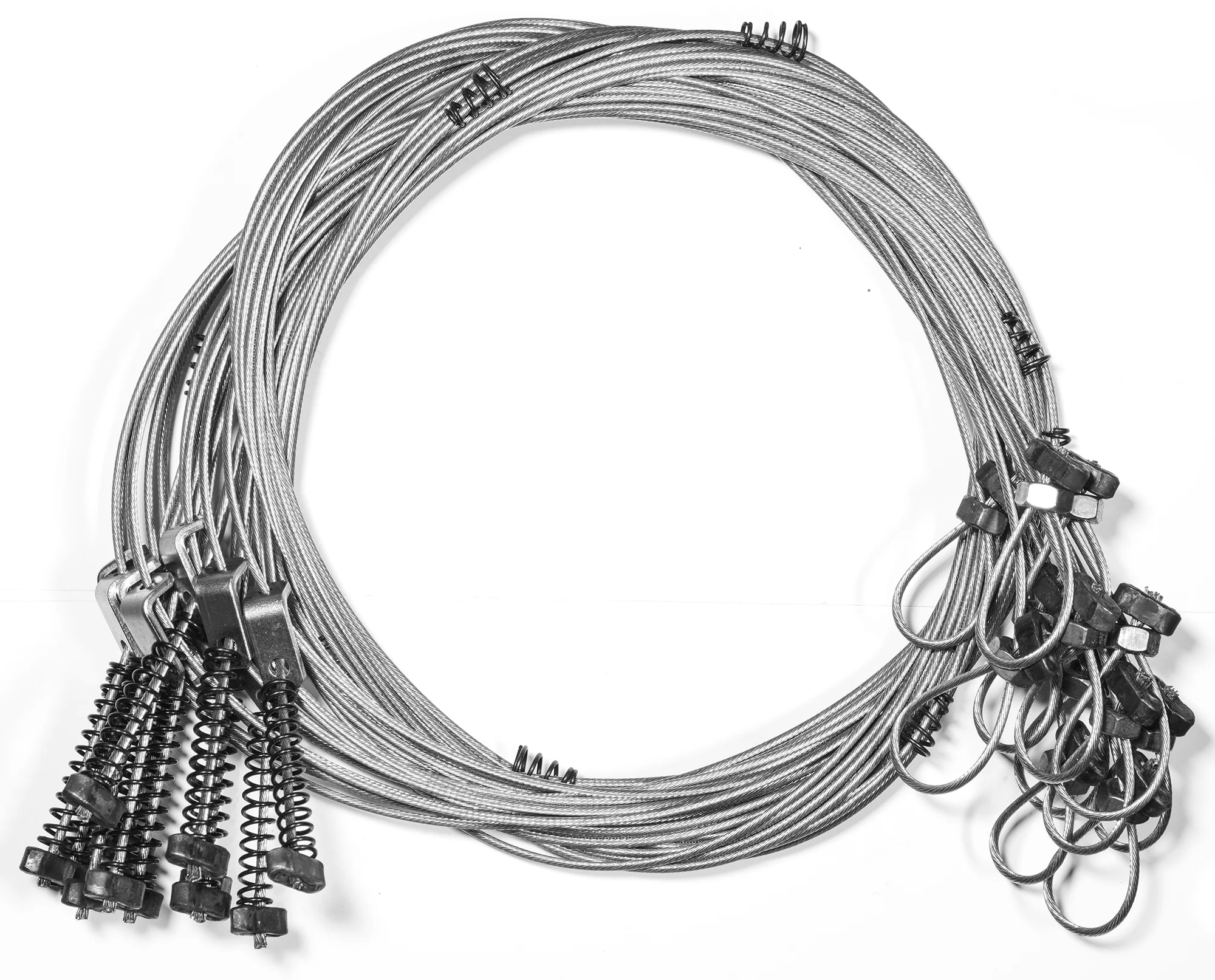 100 Black Annealed Steel Snare Cable Ends For Coyote Trapping - Snare Traps