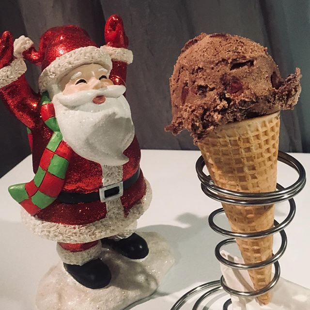 Santa is very excited because his Mad Elf Ice Cream is here! Treat yourself! #troegs #troegsmadelf #nolibsphilly #craftbeer #icecream #phillyfoodie