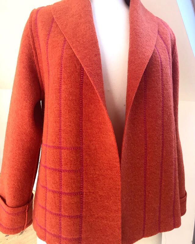 An unusual mix of stitched checks and stripes in pink, on this vibrant orange jacket. 
Message me if you would like more details. 
#timelessjacket #timelessfashion #uniquejacket #individualbrand #uniquebrand #buyfromthemaker #independentmaker #stylea