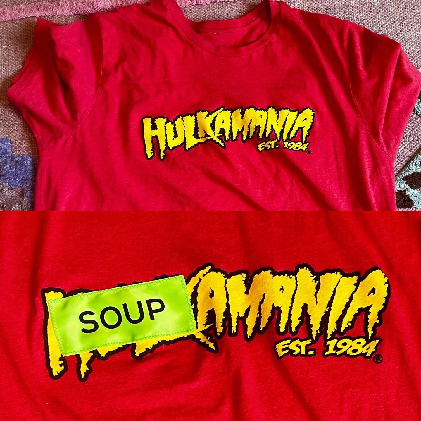 Since @hulkhogan is apparently MAGA, I almost donated my &ldquo;Hulkamania&rdquo; T-Shirt but instead, I turned it into &ldquo;Soupamania&rdquo; because that&rsquo;s a cause I can get behind. 

#goodsoup #soup #soupamania