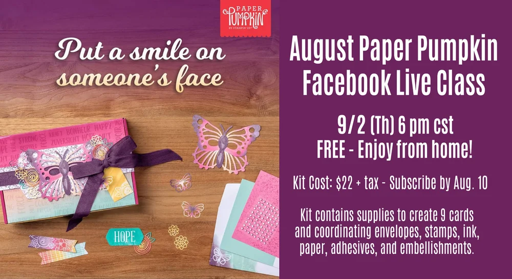 August Paper Pumpkin - Facebook Live - FREE — Cards by Christine