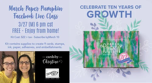 March Paper Pumpkin - YouTube Live - FREE — Cards by Christine