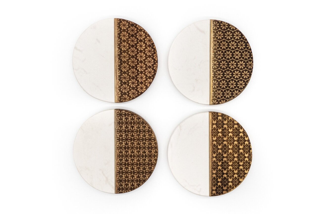 Mix Marble Coaster Set