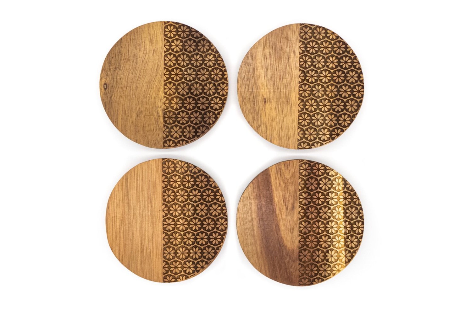 Lián Acacia Coaster Set