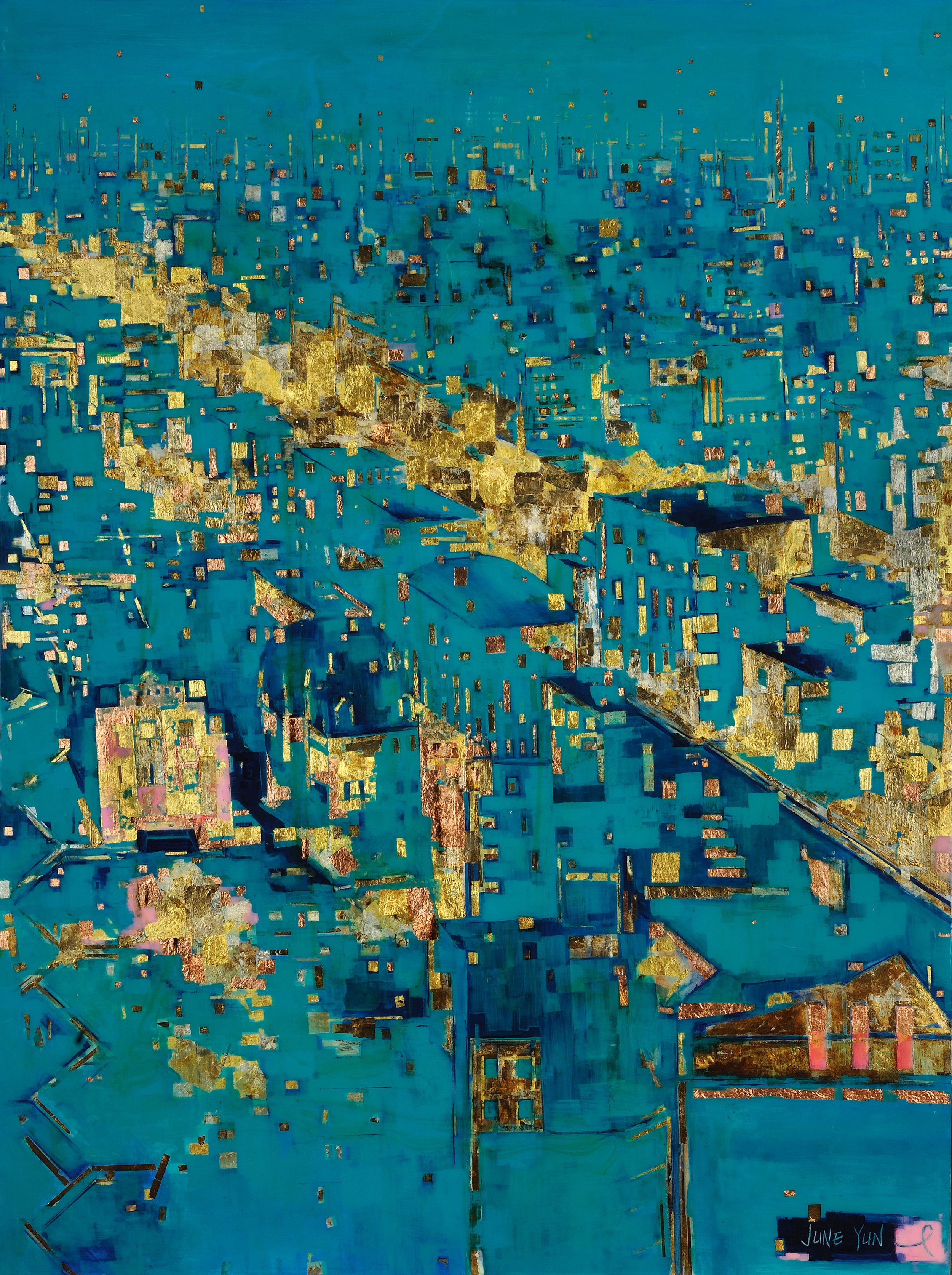 Hakdong rd,Oil&Gold leaf&Resin on board,H48xW36_.jpg