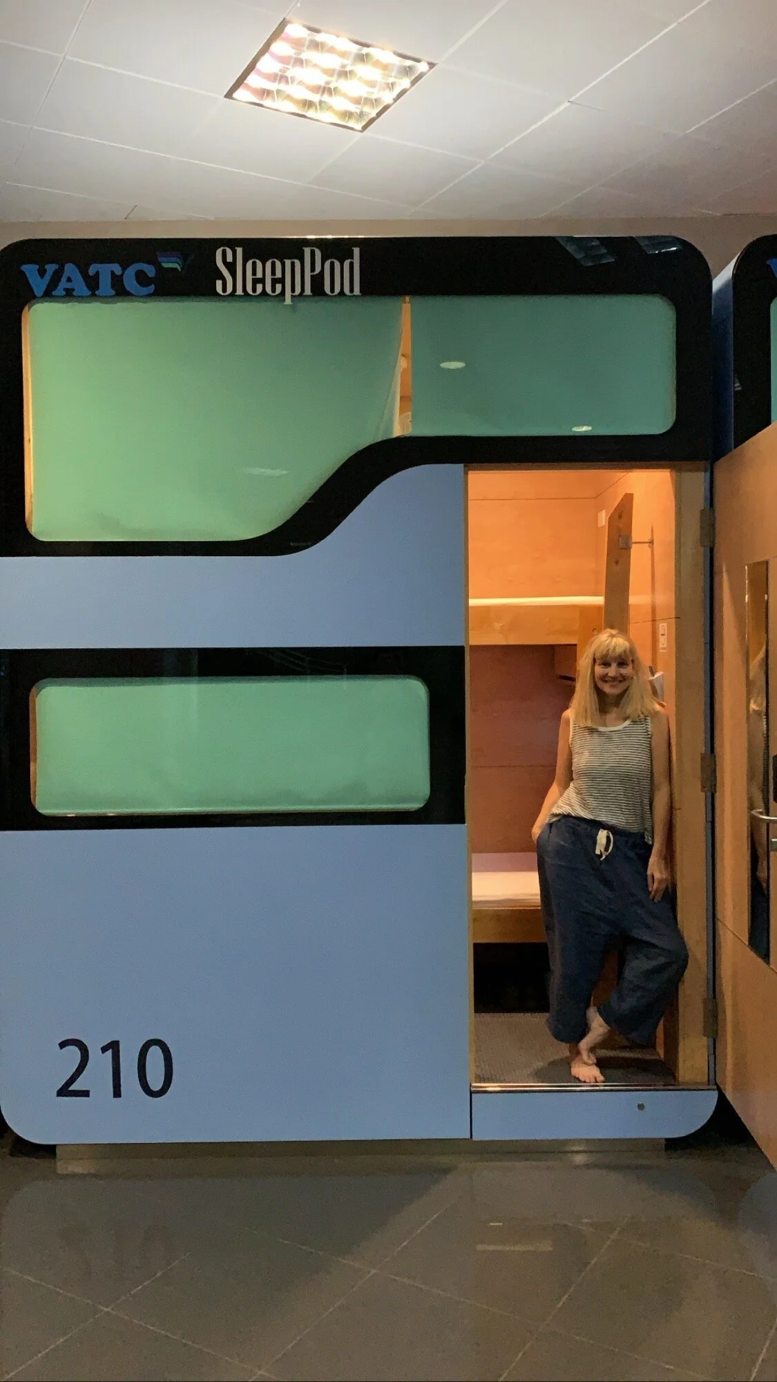 Staying at an airport pod
