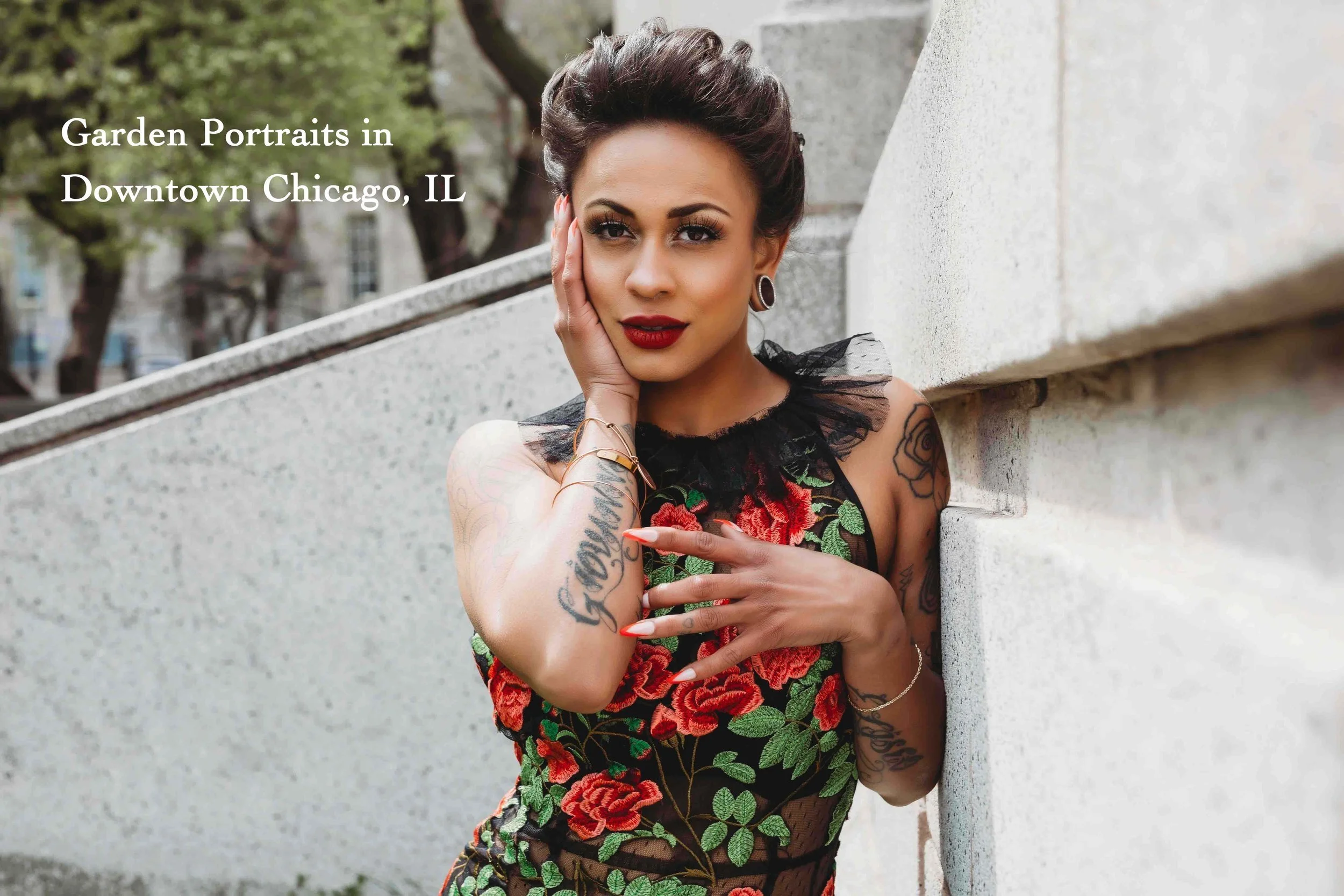 Garden Portraits in Downtown Chicago, Illinois 