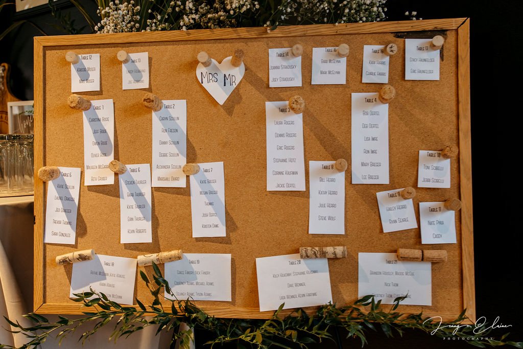 Table Seating Chart Creative Wedding Day