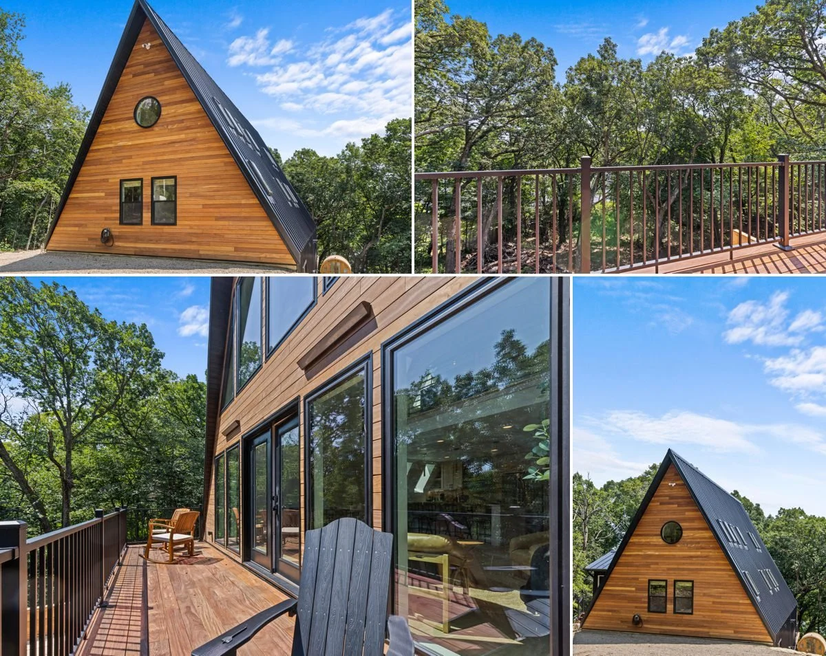 A-Frame Vacation Home Photography on the Rock River