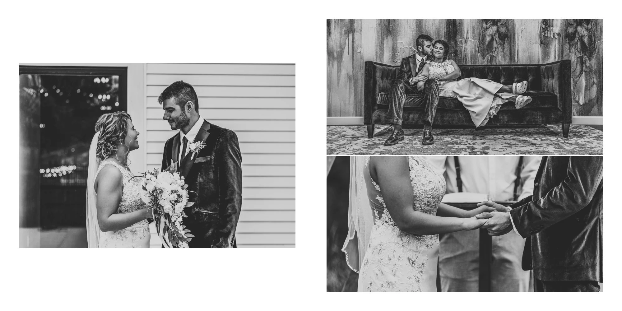 Bride and Groom Holding Hands at The Eloise