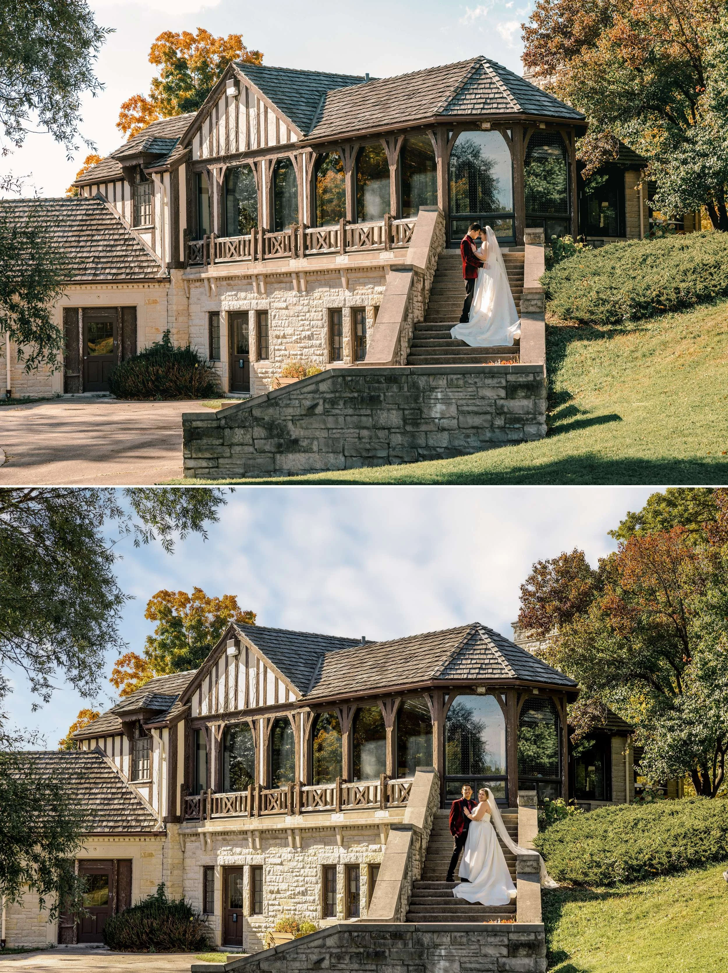Fall Wedding Photography at Brown Deer BoathouseMilwaukee