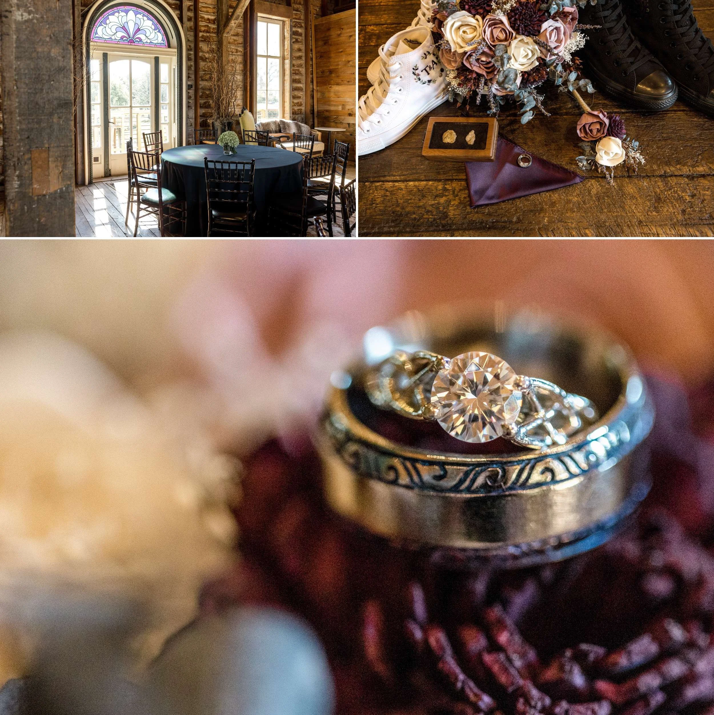 Wedding Day Details and the Ring at Hidden Creek Estate 
