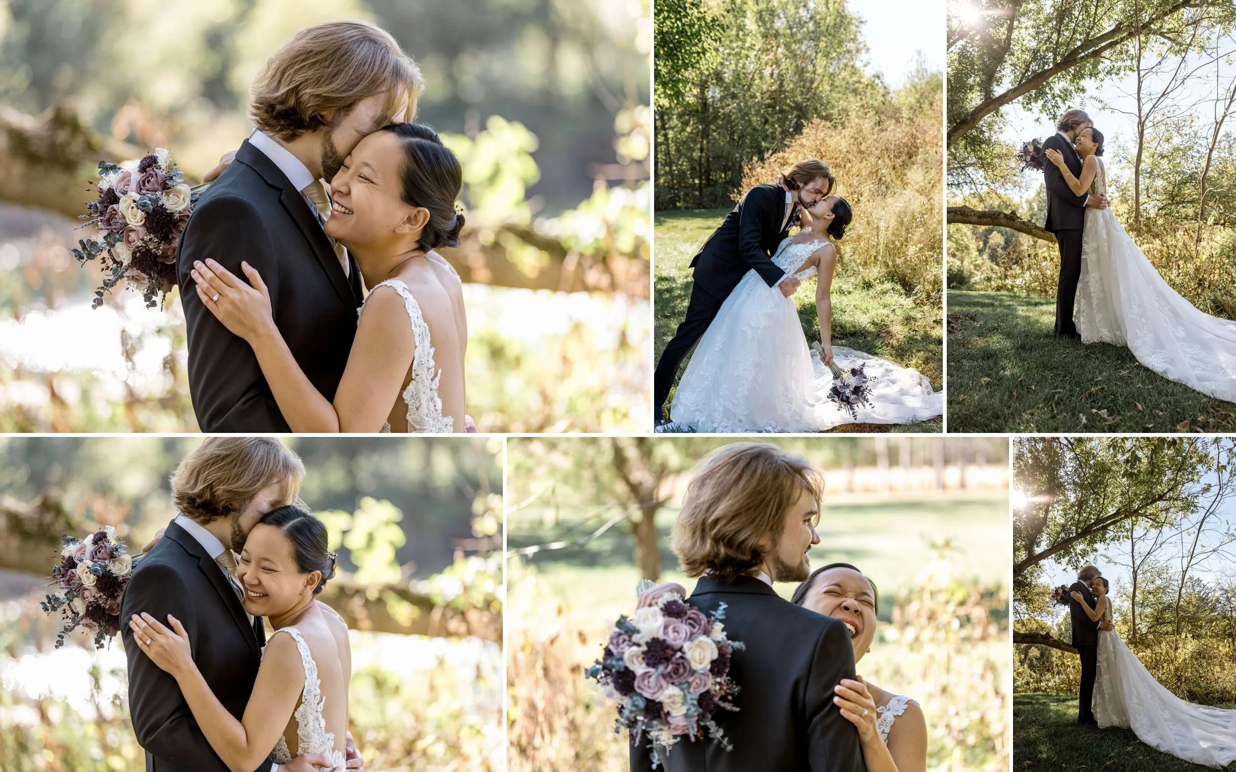 Bride and Groom Joyful Candid Moment