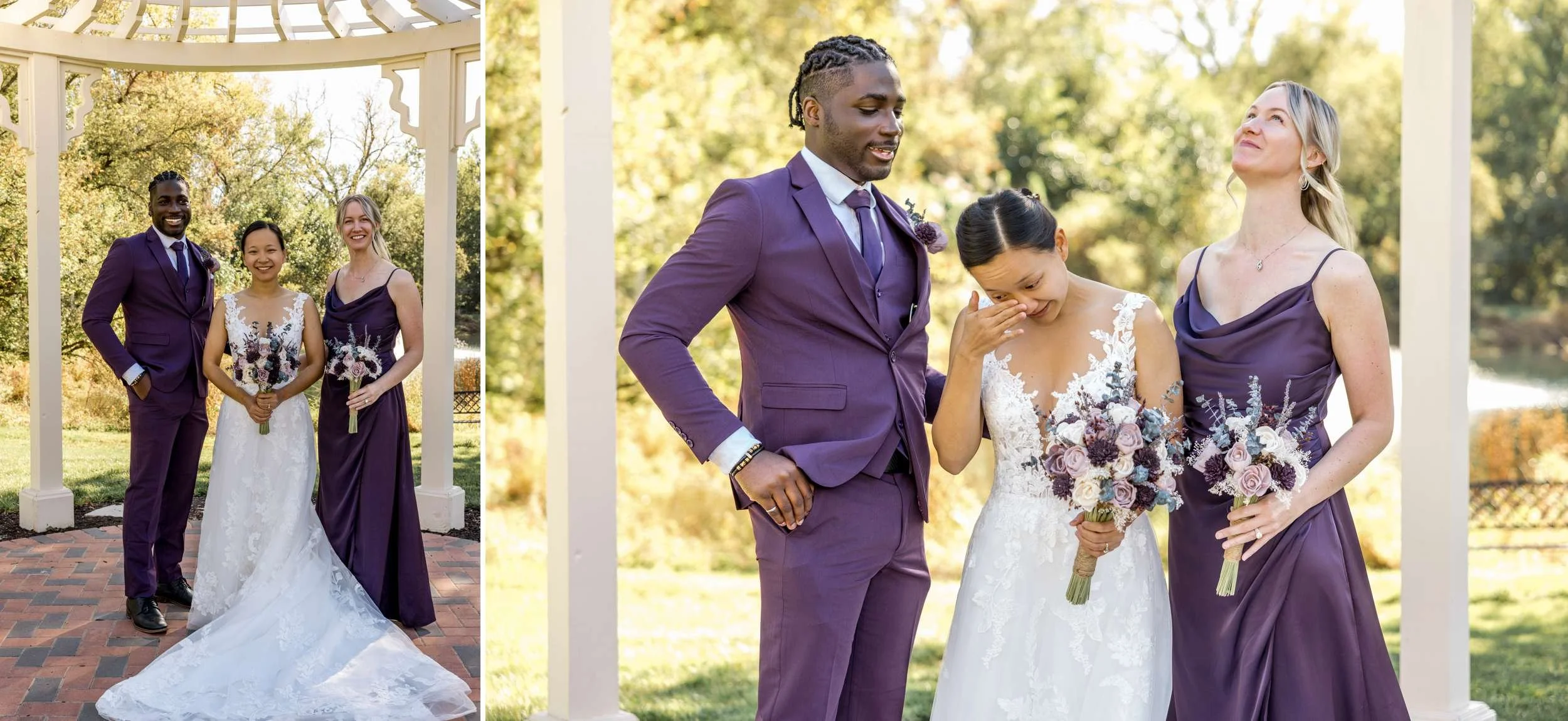 Family portraits at Hidden Creek Estate wedding