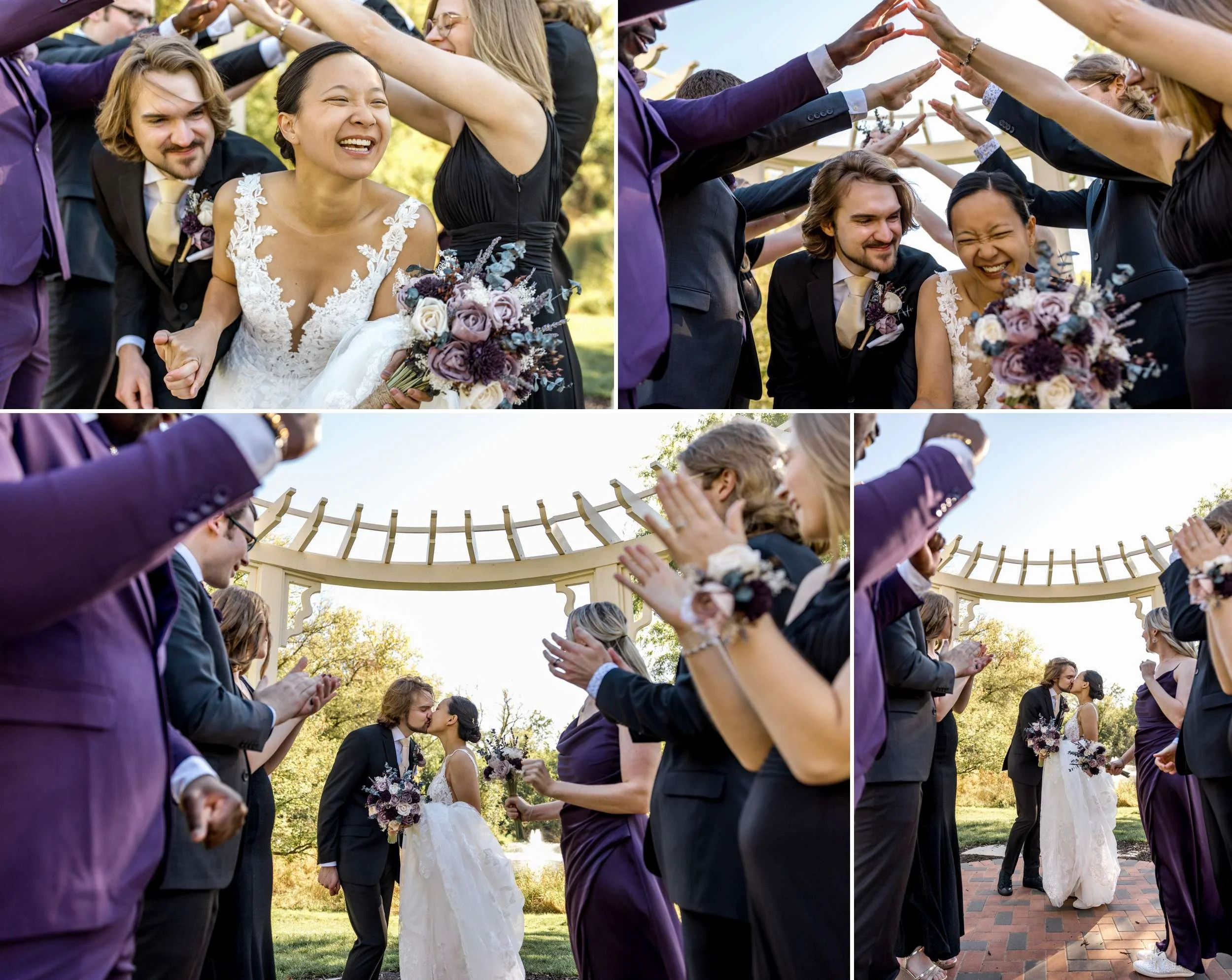 Wedding Party Walking Portrait Hidden Creek Estate