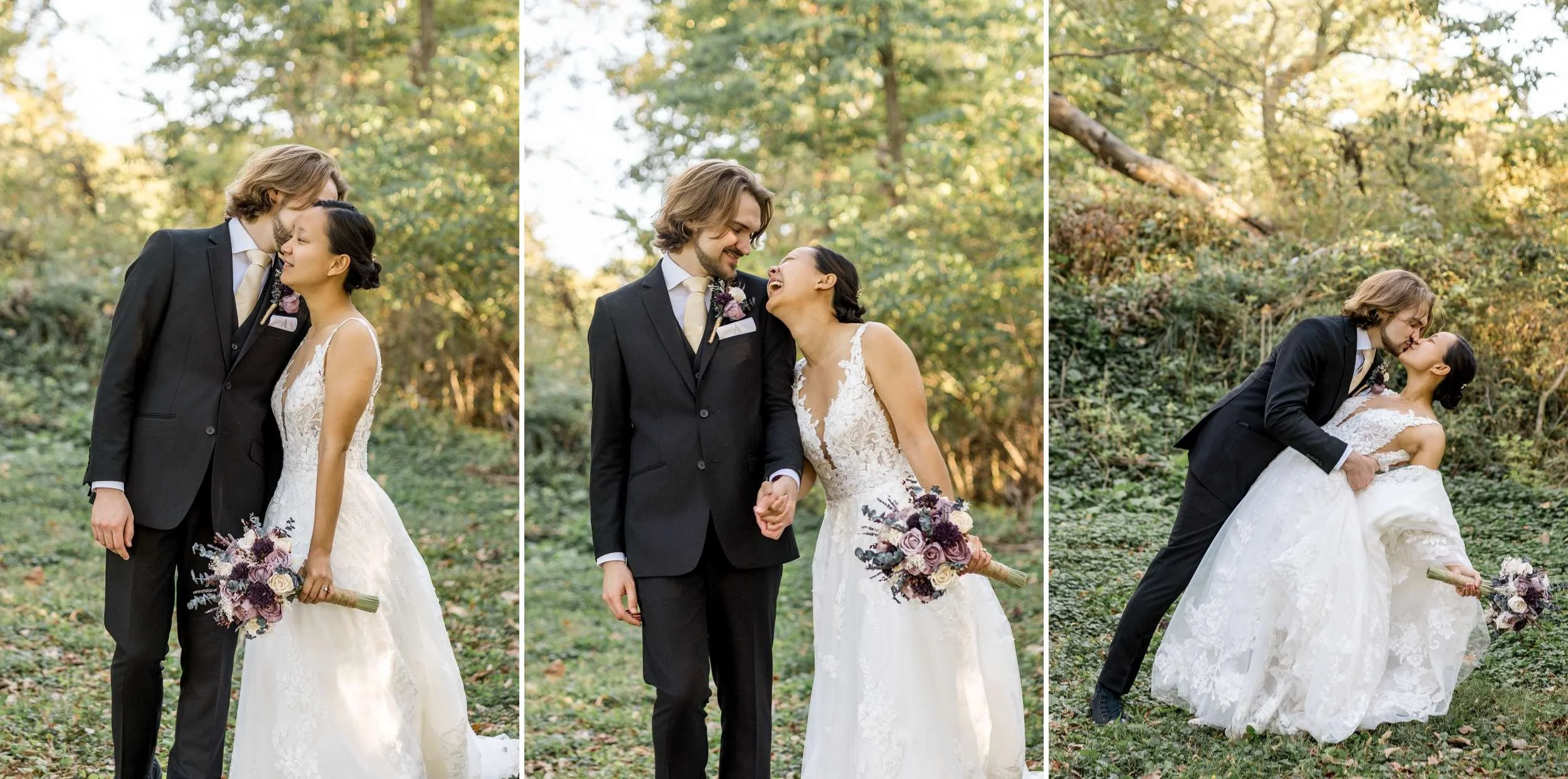 Romantic Embrace Wedding Portrait Hidden Creek Estate