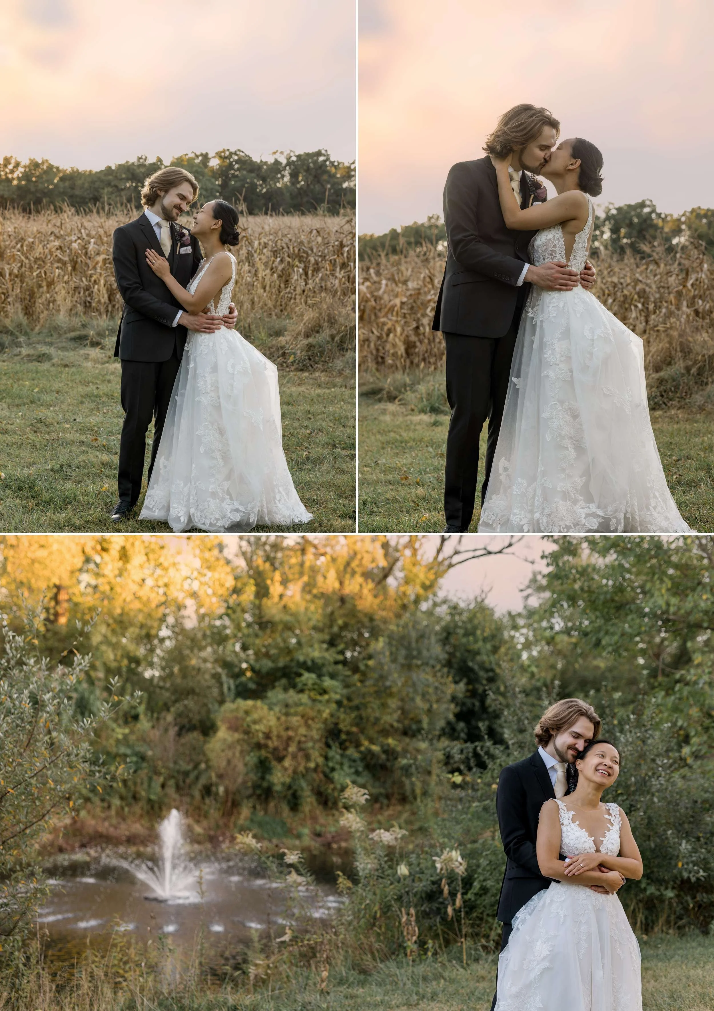 Romantic Embrace Wedding Portrait Hidden Creek Estate