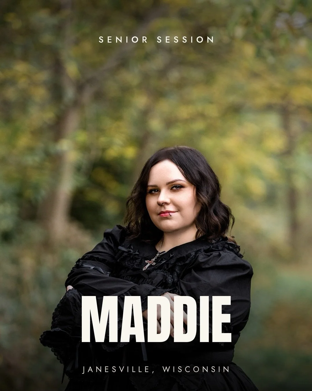 Some seniors pick a field and a smile. Maddie picked cupcakes, a gothic dress, a Korn tee, and her dog &mdash; and I&rsquo;m obsessed with all of it. Your session should be just as you.