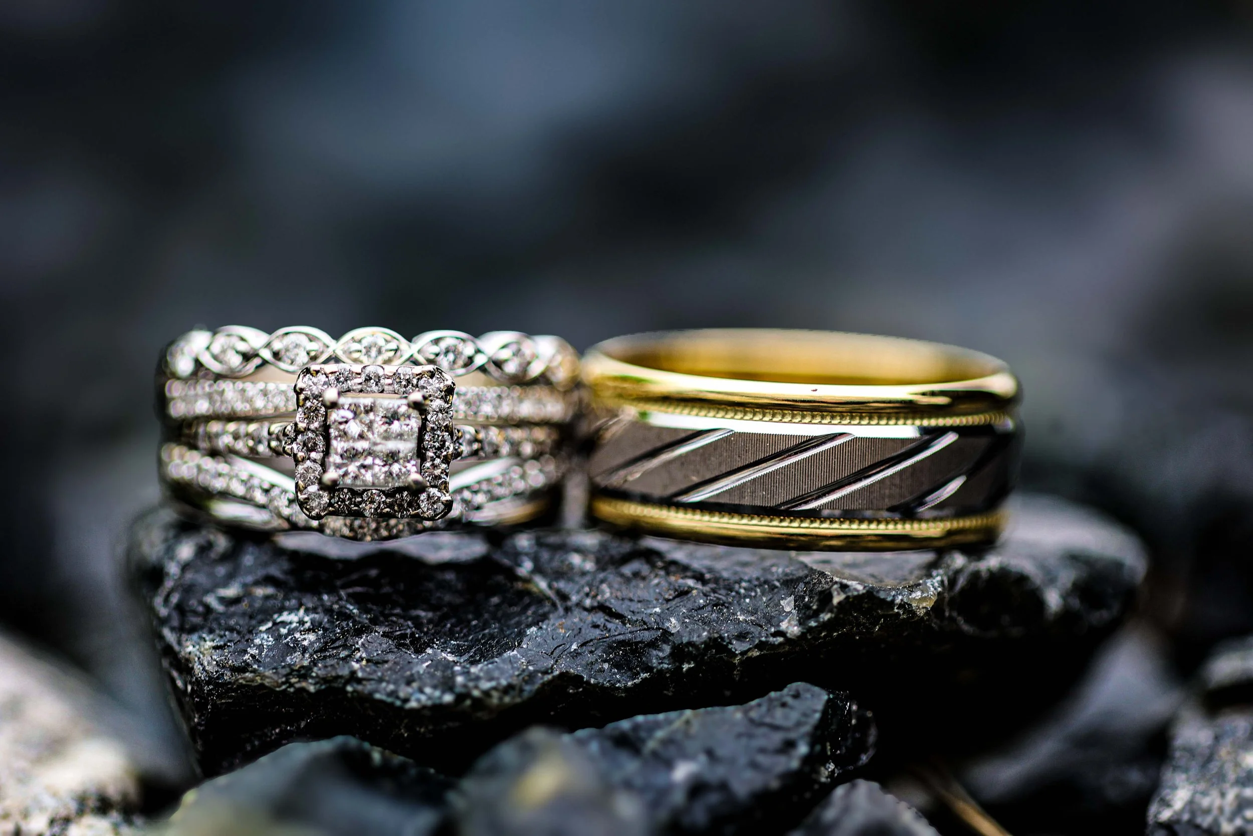 Luxury Wedding Ring Detail Photography Near Cedar Rapids