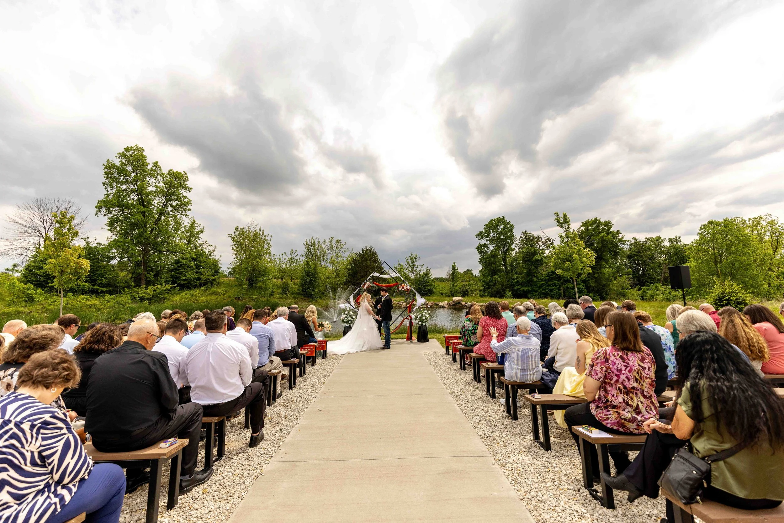 Beautiful Outdoor Wedding Ceremony at Walnut Ridge Venue