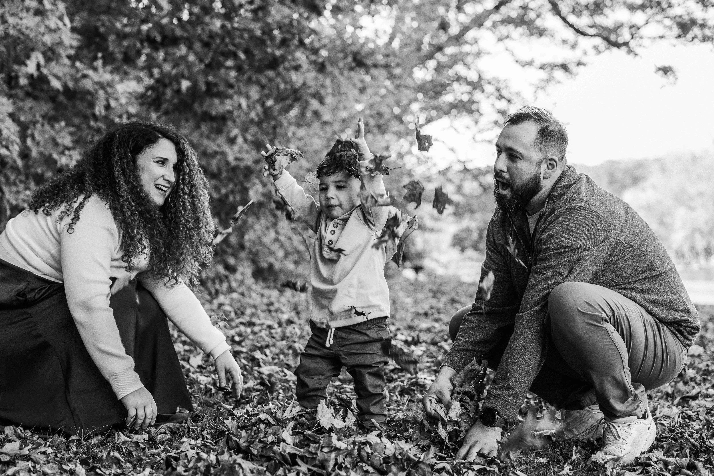    Celebrating Childhood | Black-and-White Fall Portraits
