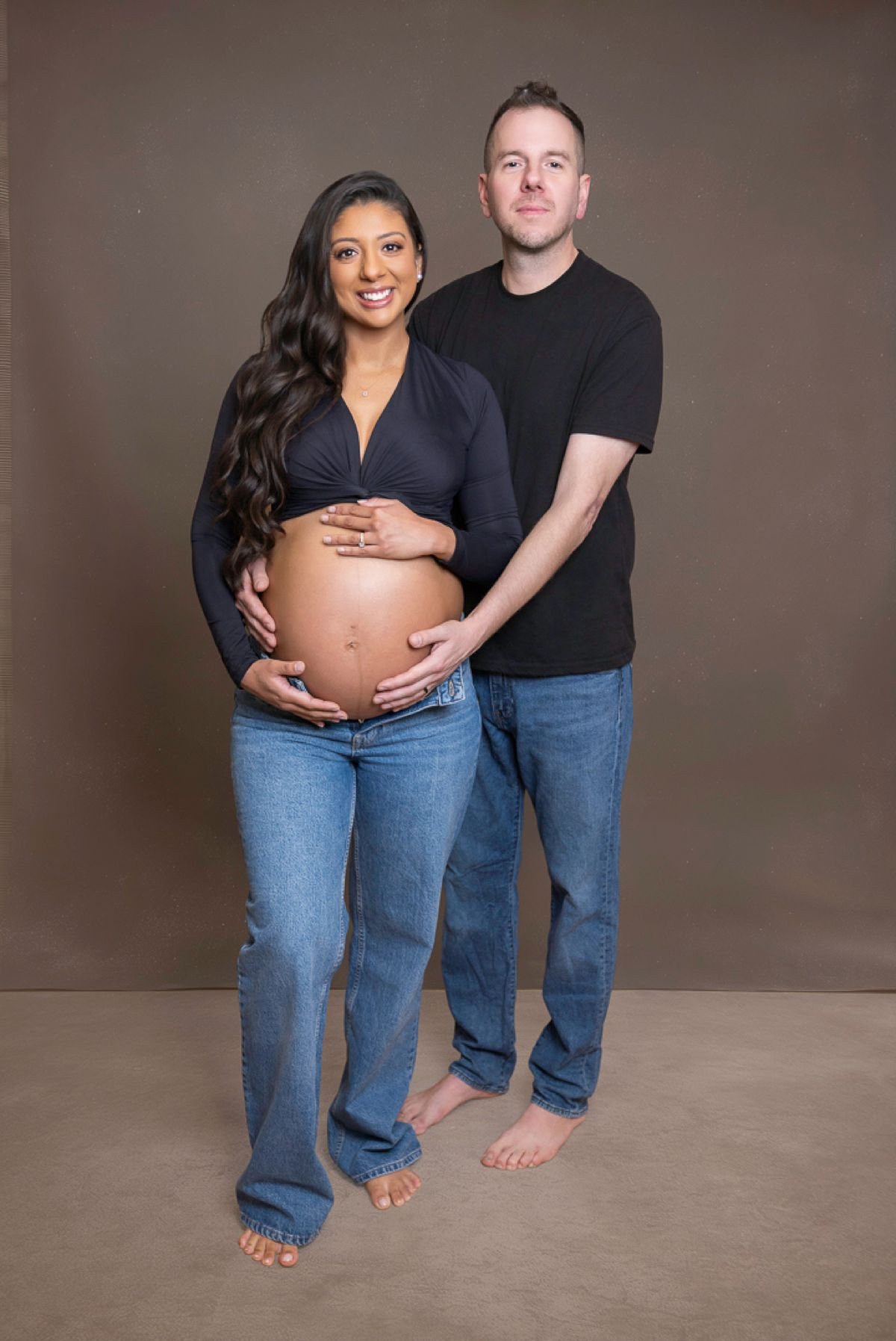 Studio maternity portraits Madison WI